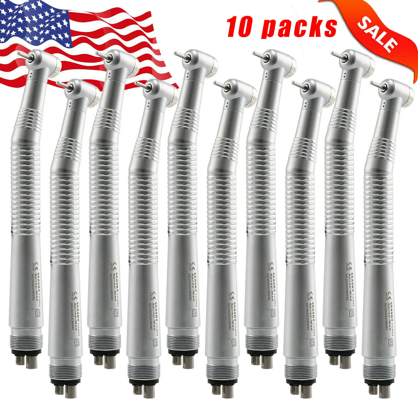 1-10 Packs Seasky Dental Turbine High Speed Handpiece 4Hole Fit NSK PANA MAX