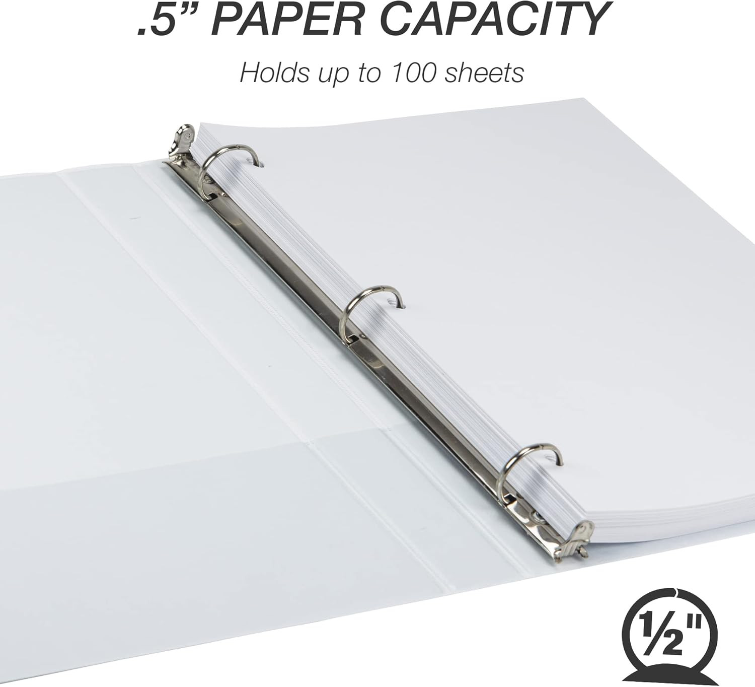 Plant-Based 0.5 Inch Durable round Ring, View Binder, Eco-Friendly, USDA Certifi