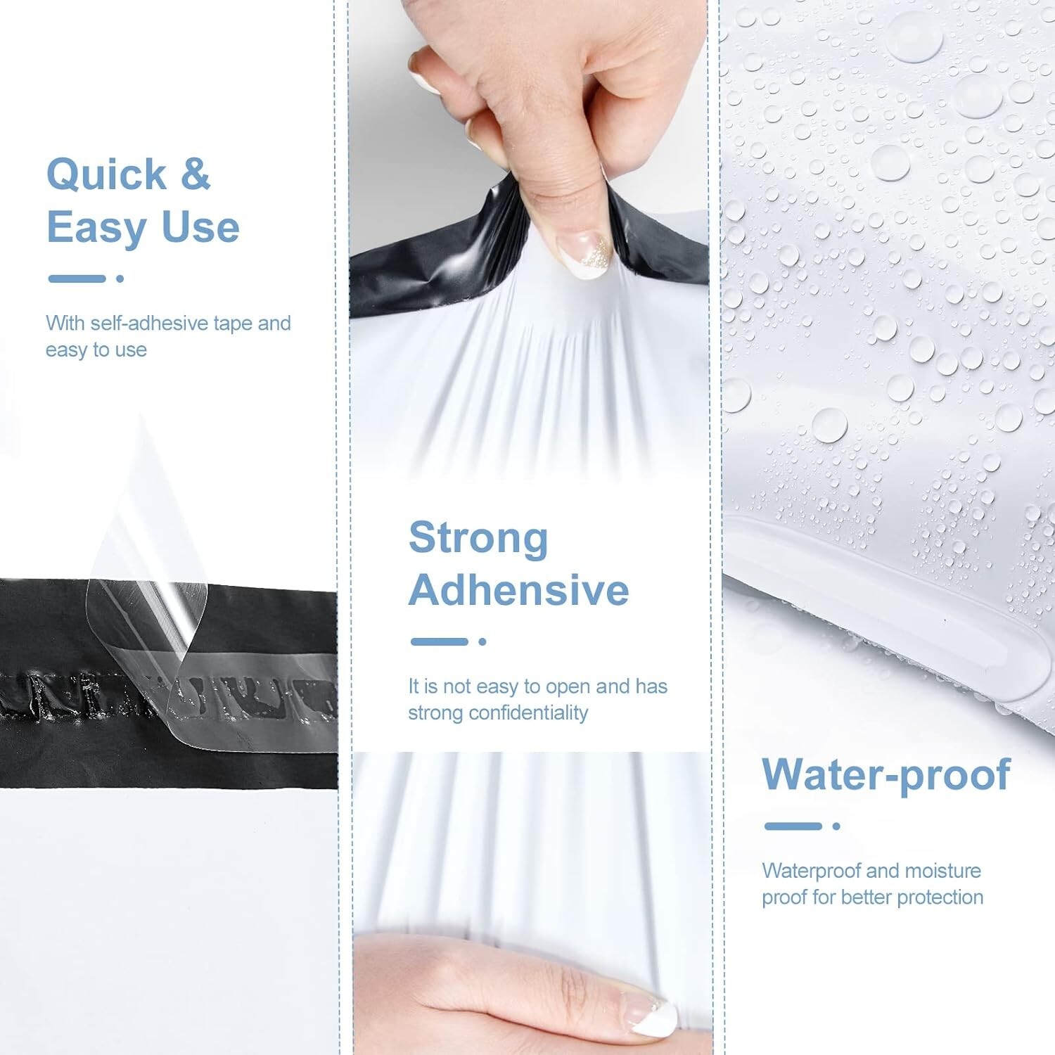 Poly Mailers Shipping Bags Mailing Poly Bags Strong Self Seal- Choose Color Size