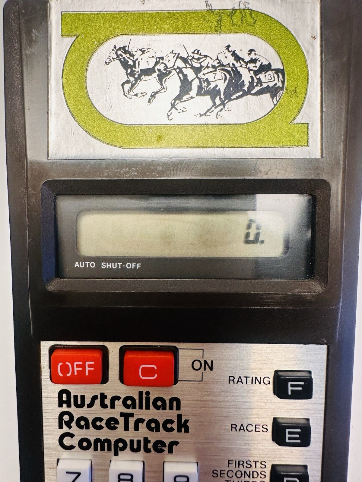 Australian RaceTrack Computer LCD Auto Shut-Off Handheld Basic Calculator B 3282