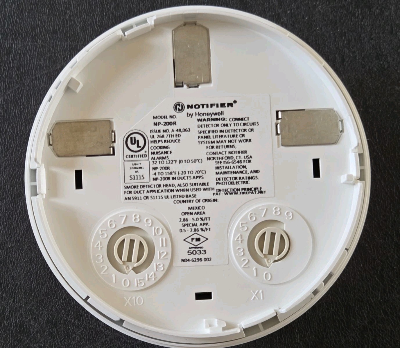 NOTIFIER NP-200R REMOTE TEST CAPABLE PHOTO SMOKE DETECTOR “WHITE” – BRAND NEW