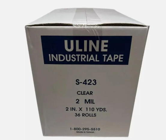 2 PACK! Uline S-423 Industrial Tape, 2 Mil, 2″ x 110 yds, Shipping Packing Rolls
