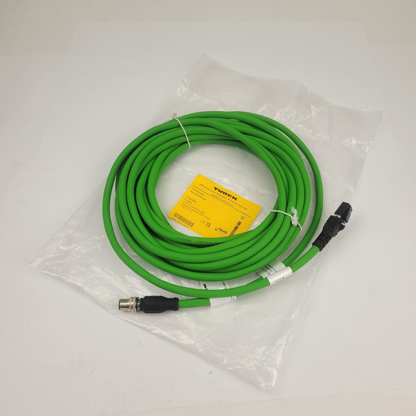 Turck RSSD RJ45S 423-8M Network Hybrid, 4 Pin Male, U-56126 – NEW