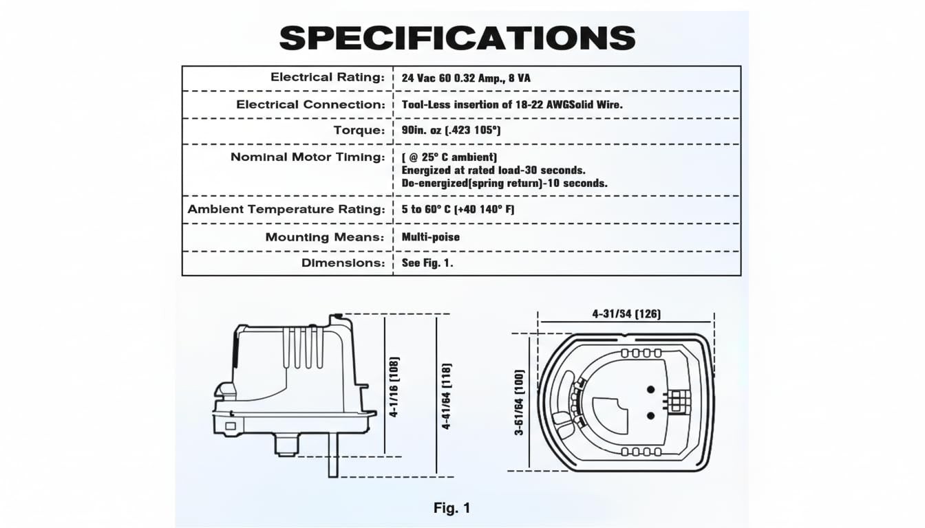 Honeywell M847D-ZONE/U Replacement Motor for Ard and Zd Zone Dampers Compatible