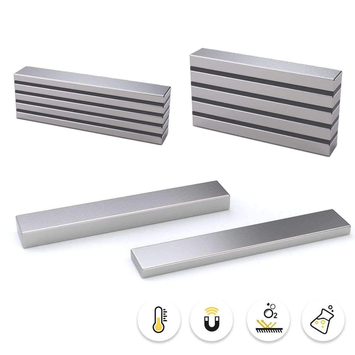 10/20/50pcs N52 Strong Neodymium Magnets Rare Earth Lifting Magnets 60x10x5mm3mm