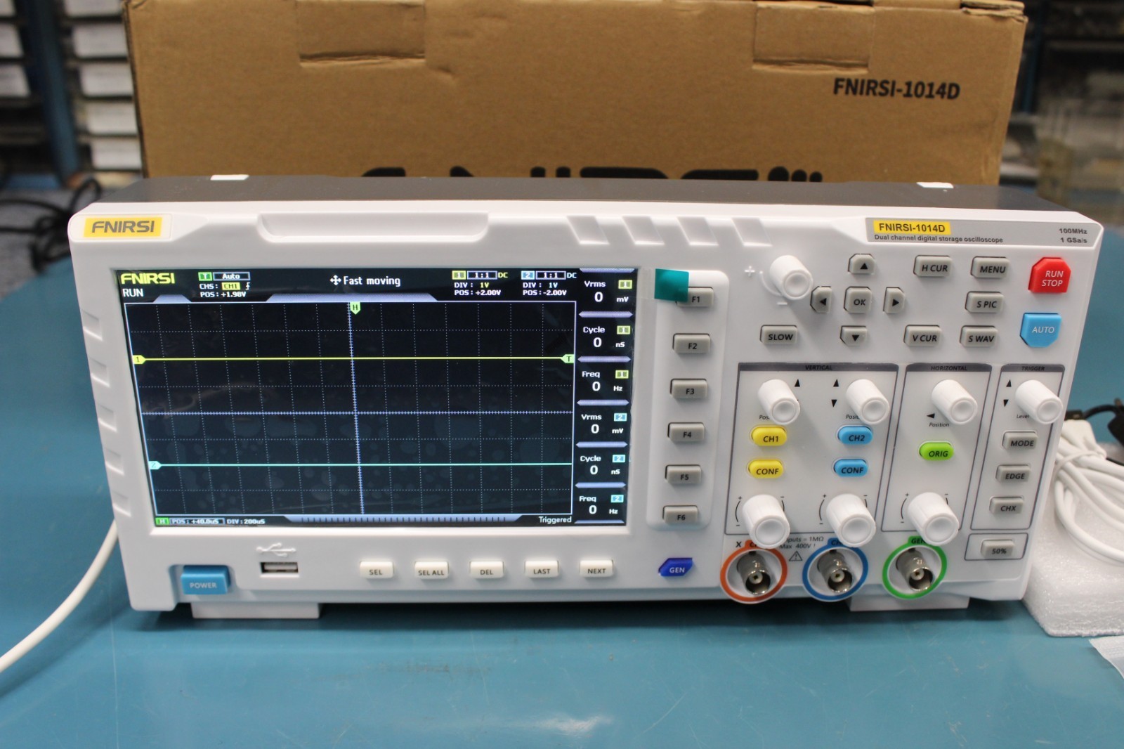 FNIRSI 1014D 7″ LCD 2 Channel Signal Generator Digital Storage Oscilloscope H0V2