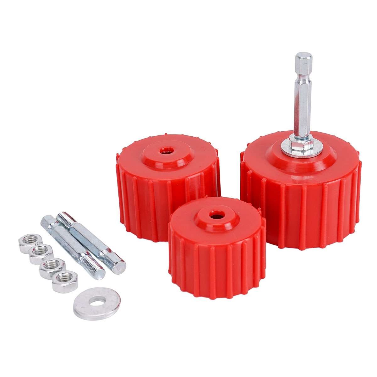 3PCS 1/2″ 3/4″ 1″ Copper Tube Pipe Cleaning Brush Set for Drill Plumbing Cleaner