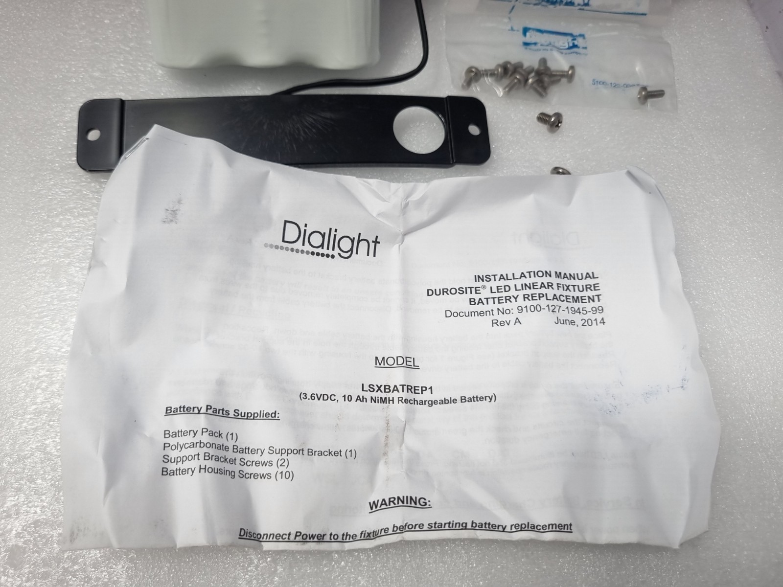 Dialight 9300-HZL-0007-00 Replacement Battery 3.6V 11.0AH Ni-MH / LSXBATREP1