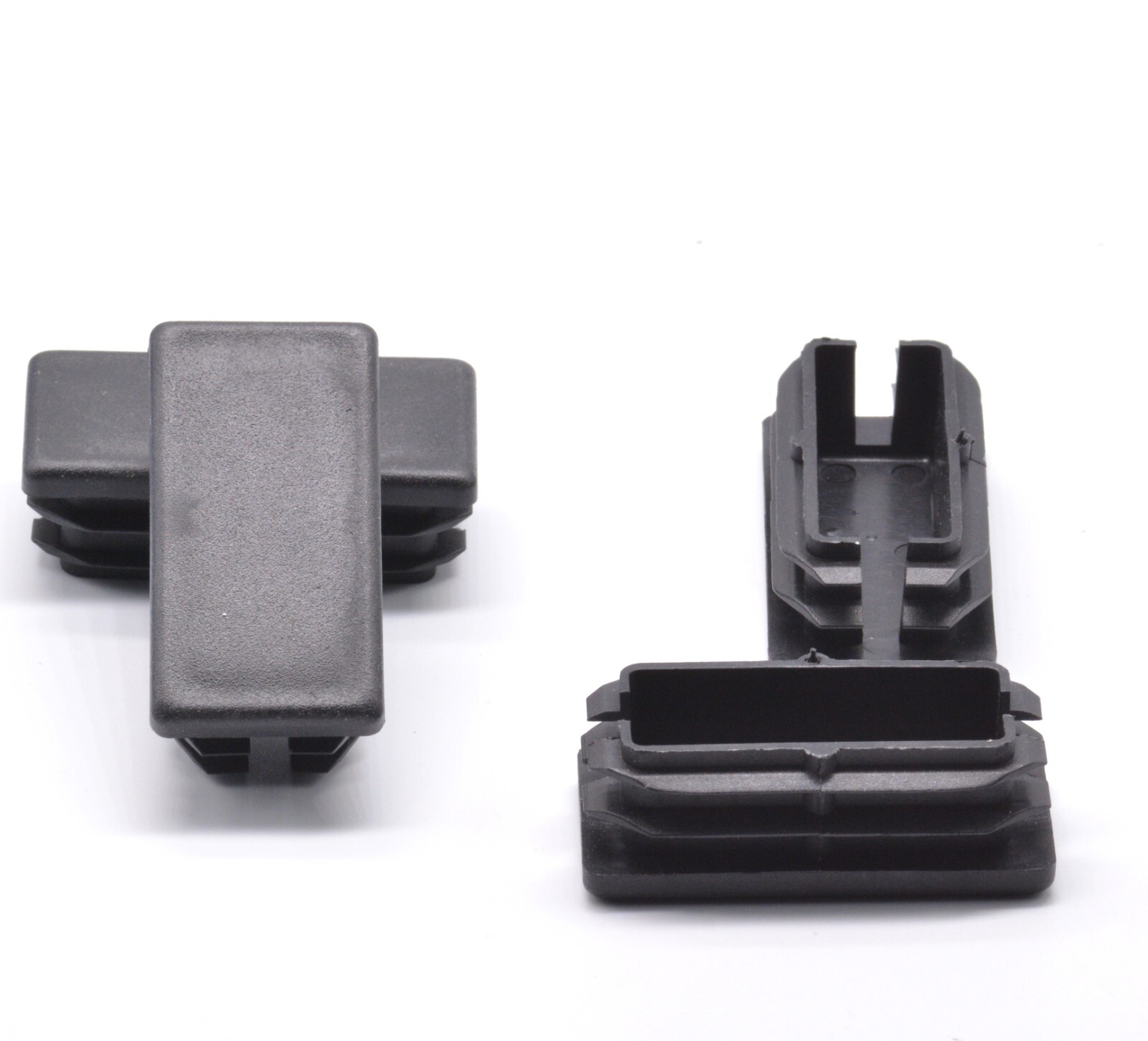 1” X 2” Rectangle End Cap Plugs Rectangular Tubing Caps Various Package Sizes