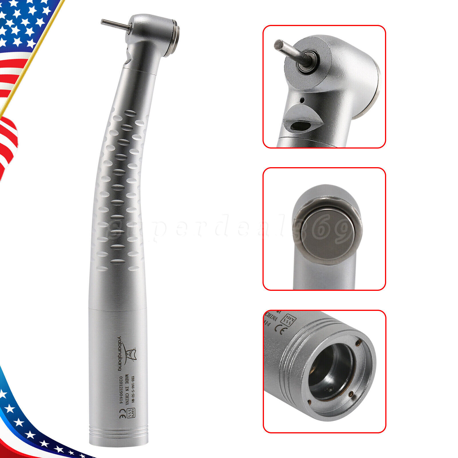 Dental Fiber Optic Handpiece Standard Head fit Kavo Multiflex LED Coupler SA