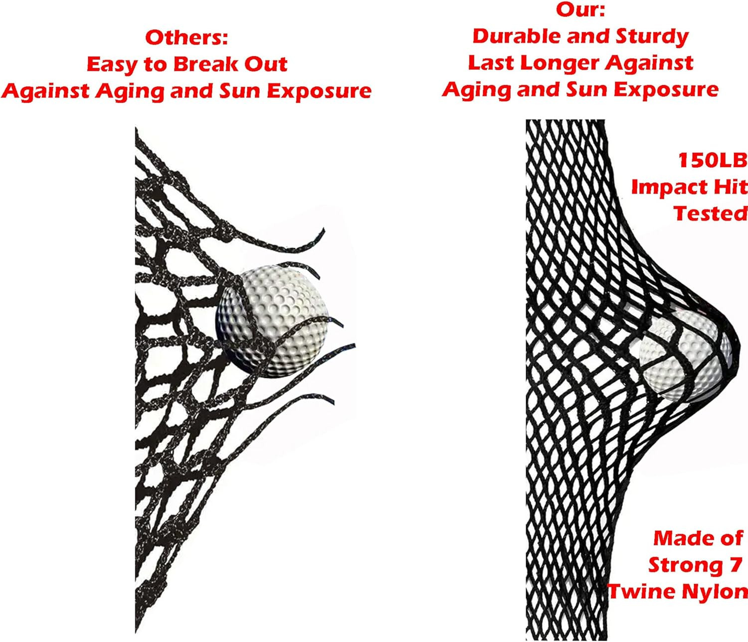 Heavy Duty Golf Hitting Practice Net – 10ft, 15ft & 20ft Options Available