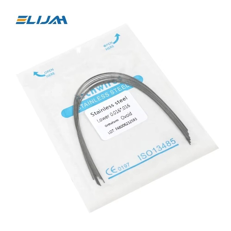 100pc Dental Orthodontic Arch Wire Stainless Steel Round Rectangular Ovoid-IN US