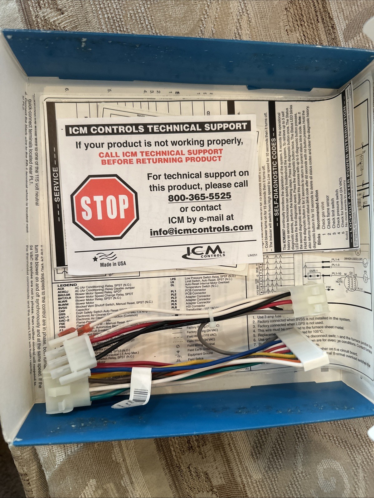 ICM Controls ICM2807 Furnace Control Board