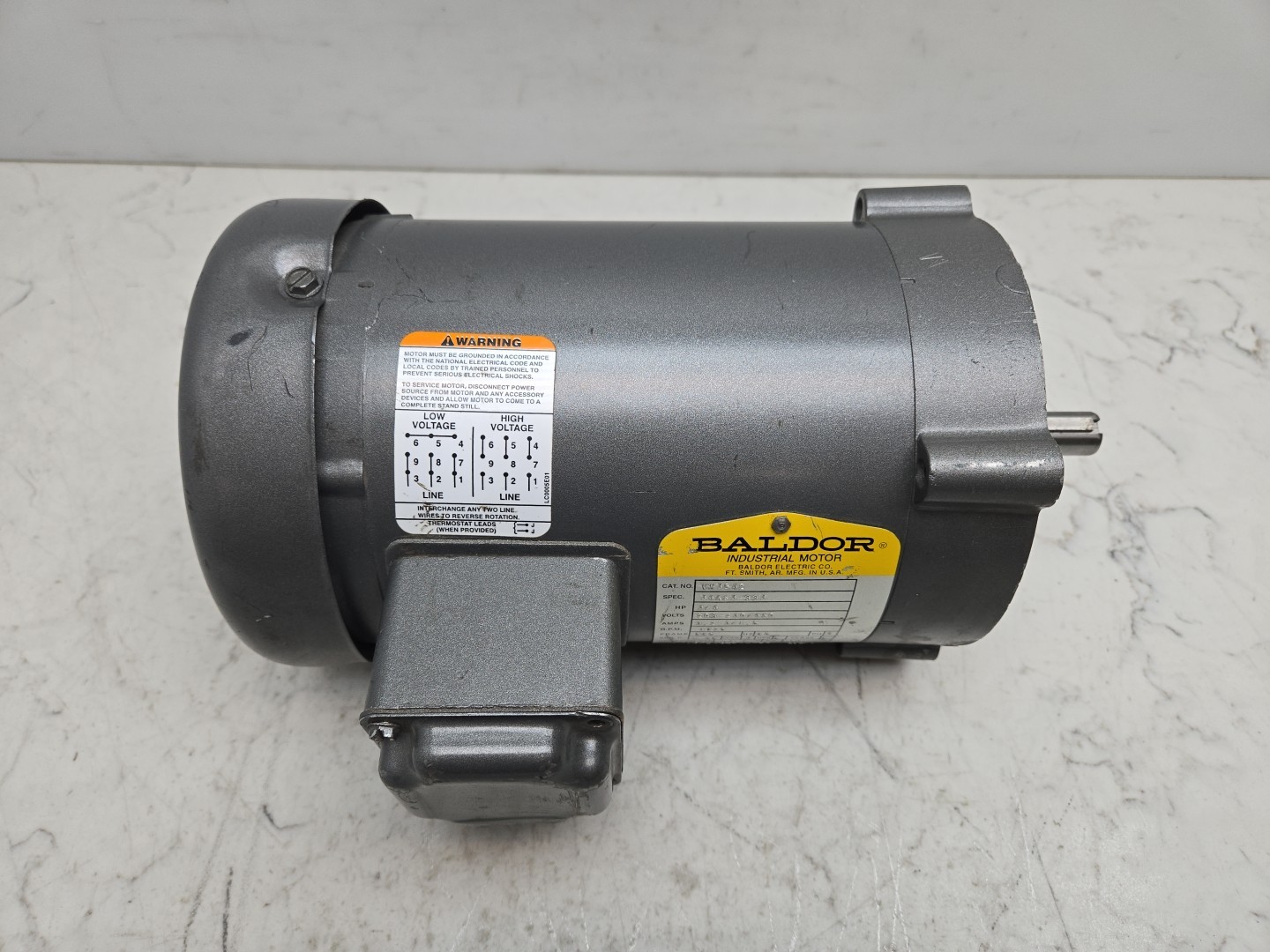 Baldor VM3542 Reliance Industrial Motor 3/4 Hp 3Ph 1725Rpm 208-230/460 Used LT4