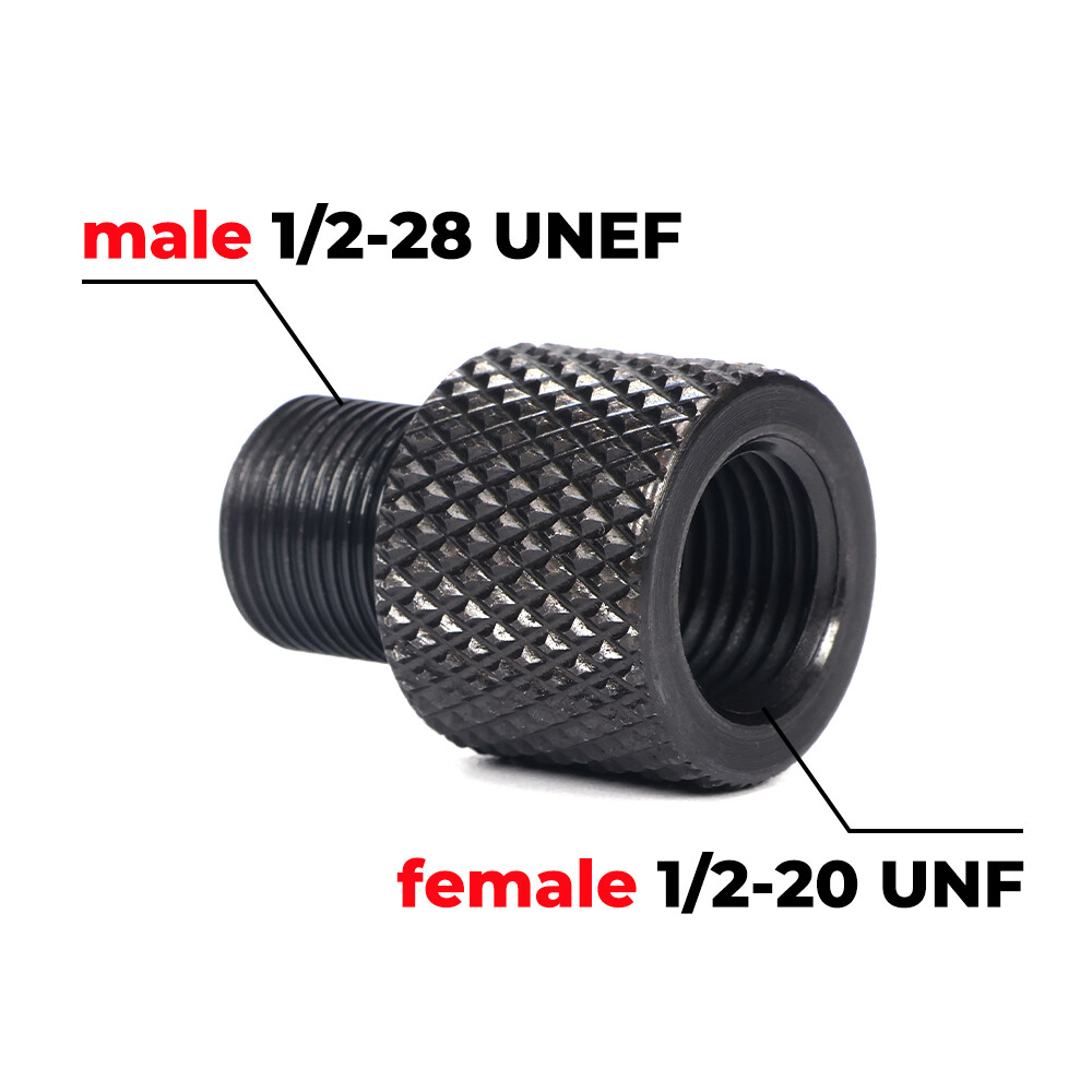 Female 1/2-20 Unf to Male 1/2-28 Unef or Male 1/2-20 to Female 1/2-28 Adapter