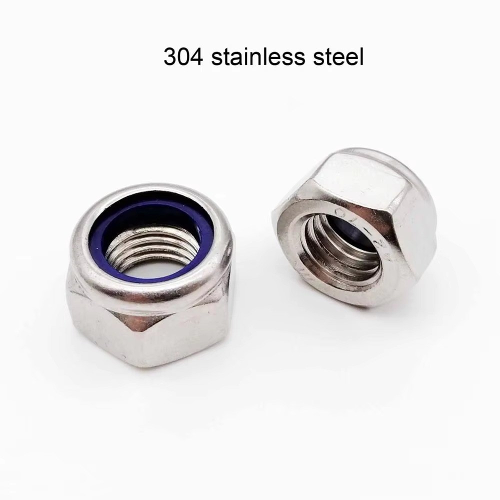 Stainless Steel Nylon Lock Nut M2 M2.5 M3 M3.5 M4 M5 M6 M8 M10 M12 M14 M16 100pc