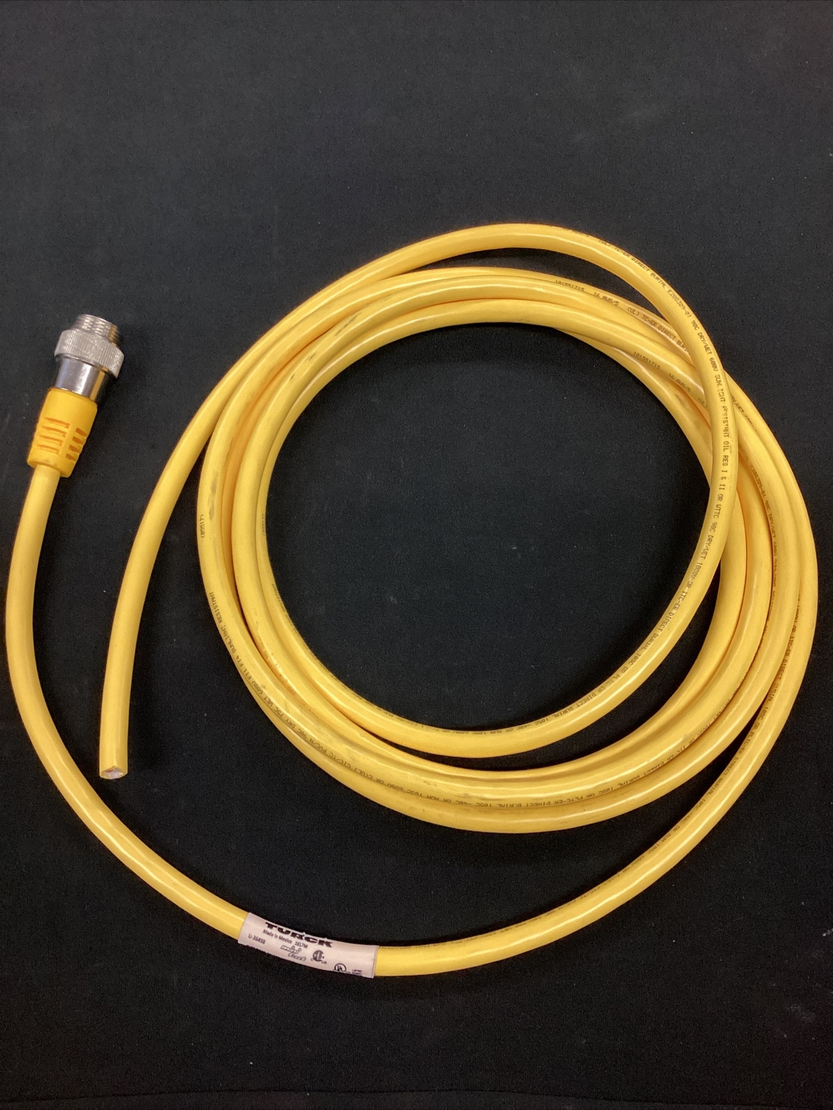 Turck Single Sided Male Cordset 15ft RSM RKM 56-5M/S3059