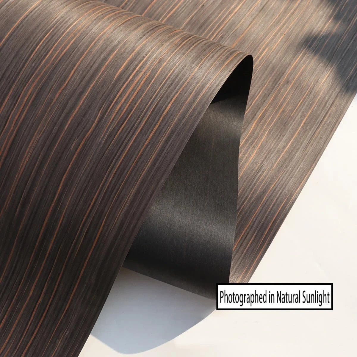 Natural Black Ebony Wood Veneer, Straight Grain | 23″ x 98″ Sheet | Ideal for…