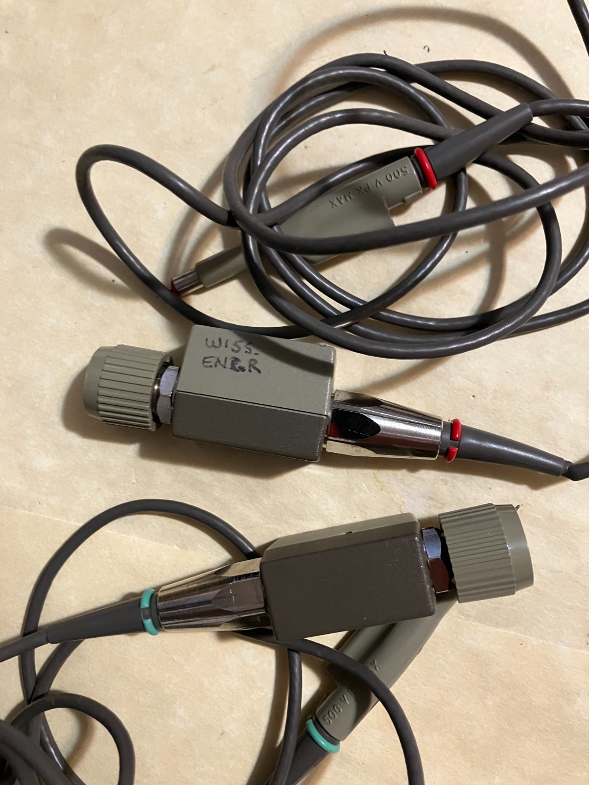 Qty 2 Tek P6122 Passive Probe, 10M, 11.0pF, 10X, 1.5M, Used