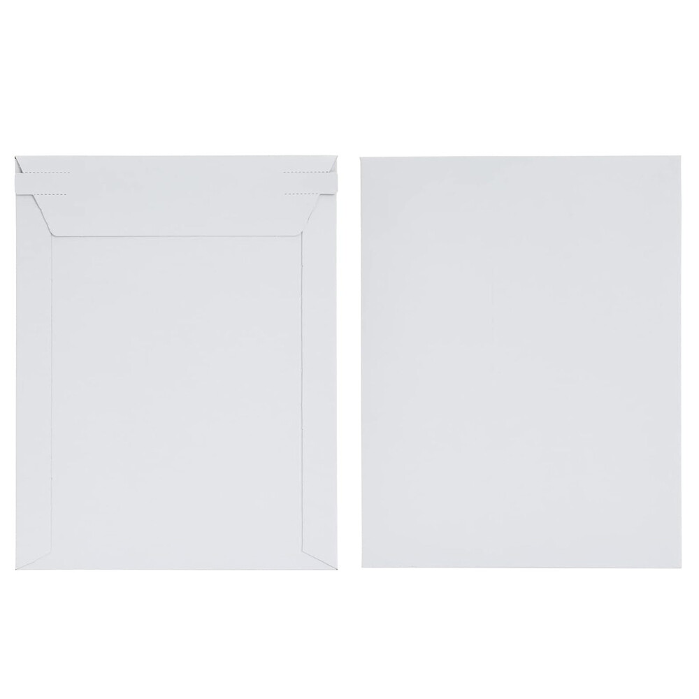 100- 1000 White Flat Photo Mailers Document Envelopes Cardboard Self Seal Mailer