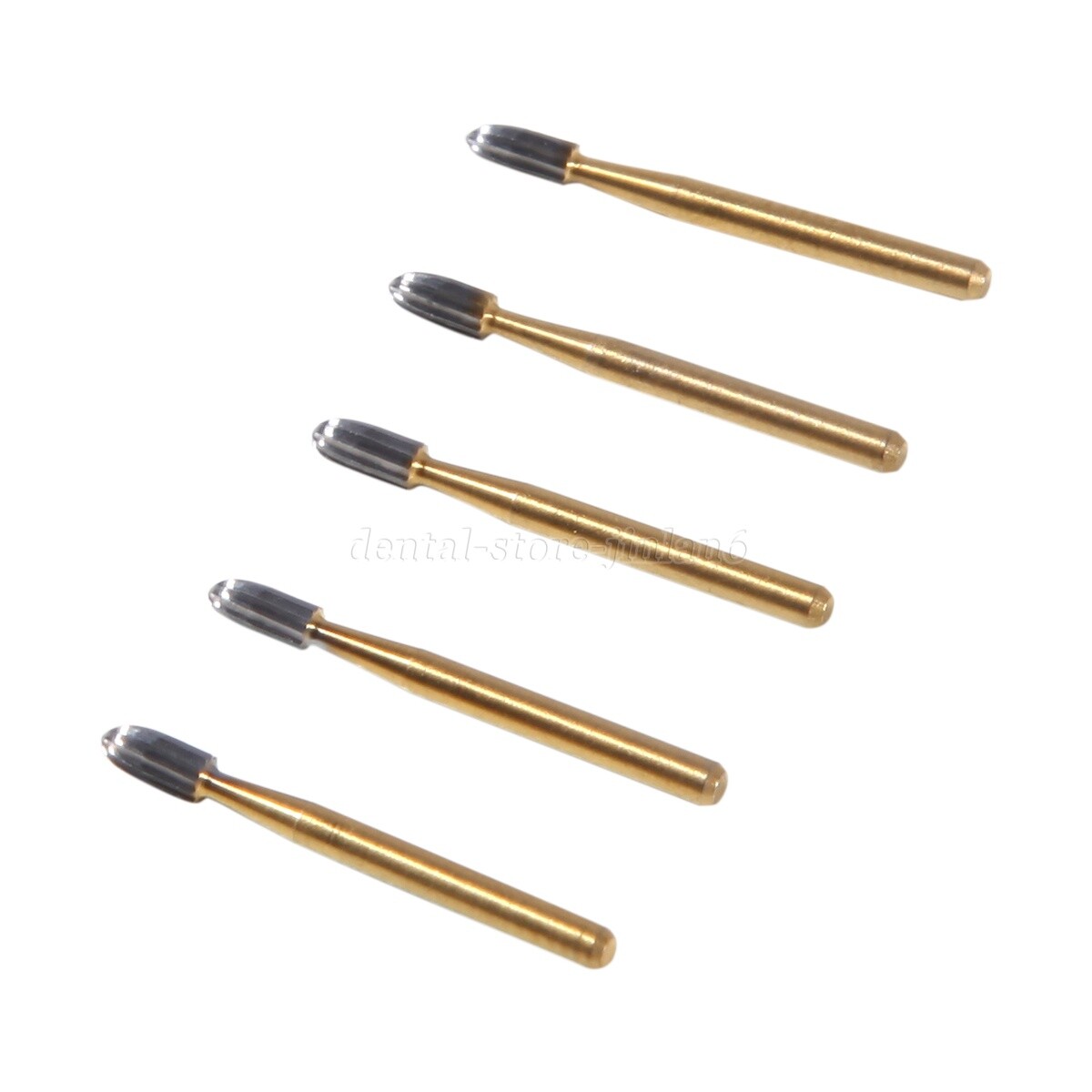 5 packs Dental Tungsten Carbide Burs Trimming & Finishing Egg Football FG 7406