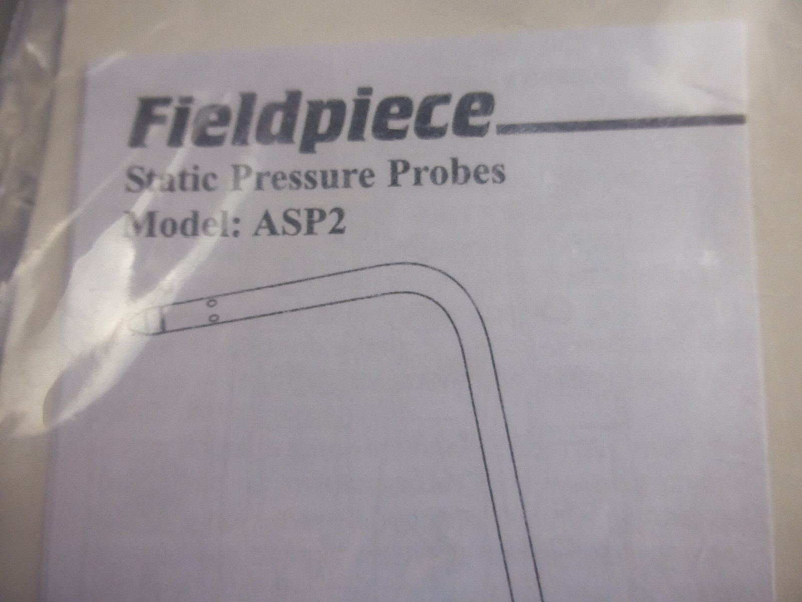 FIELDPIECE STATIC PRESSURE PROBES 2/PK ASP2 – New Sealed
