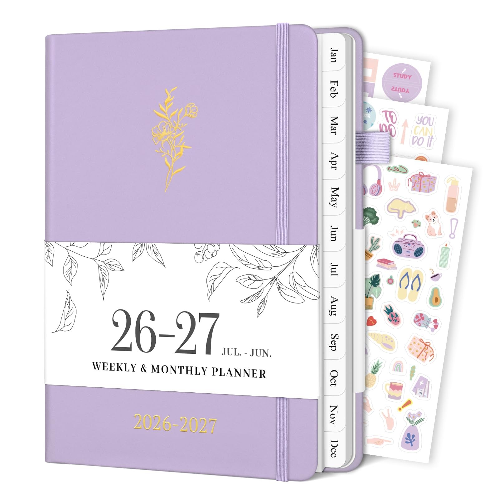 Planner 2026-2027, Weekly and Monthly Planner with Tabs from Jul 2026 – Jun 2027