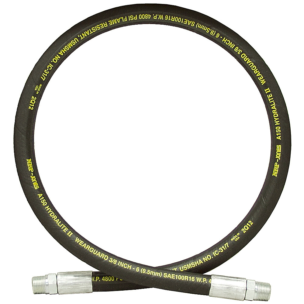 3/8″ x 48″ 3/8 NPTM x 3/8 NPTM SAE 100R16 Hydraulic Hose 5000 PSI 918-3248