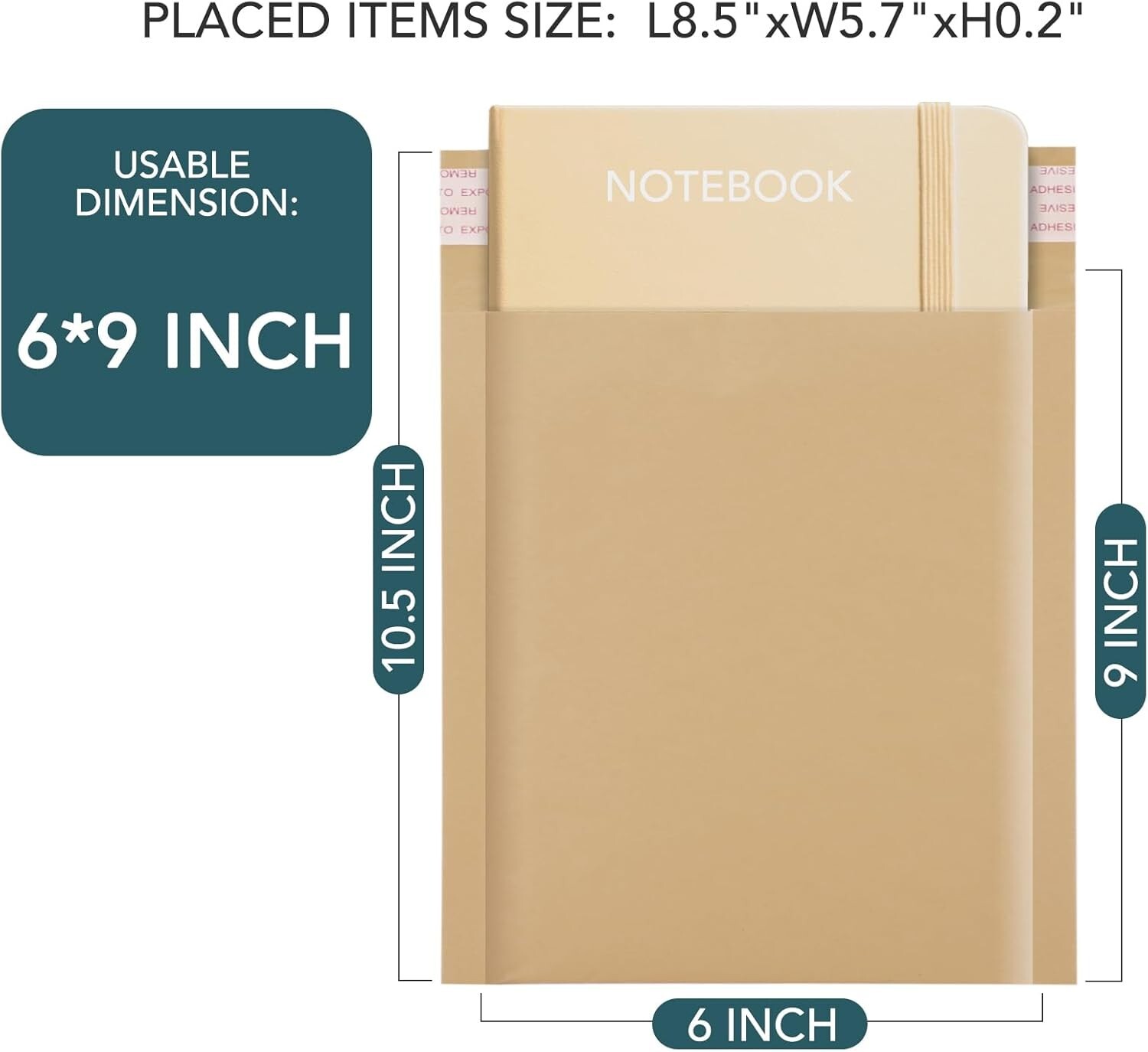 Jiaro Pack Kraft Bubble Mailer Padded Envelope Mailing Bags 6×10″ 50Pcs Brown