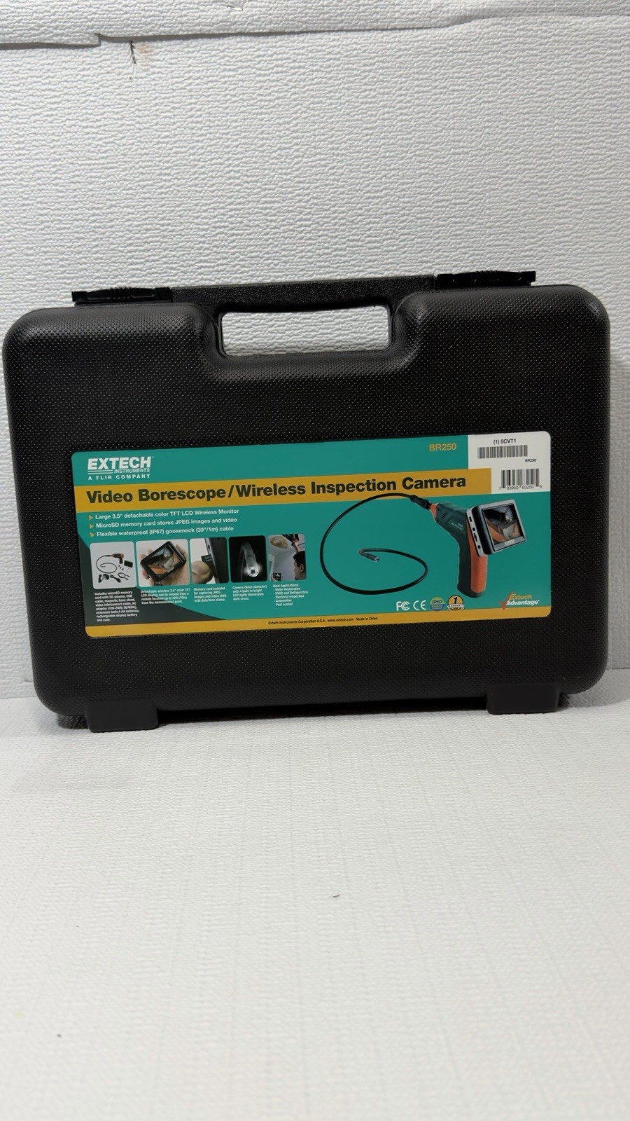 Extech BR250 – Video Borescope / Wireless Inspection Camera With 3 Foot Cable