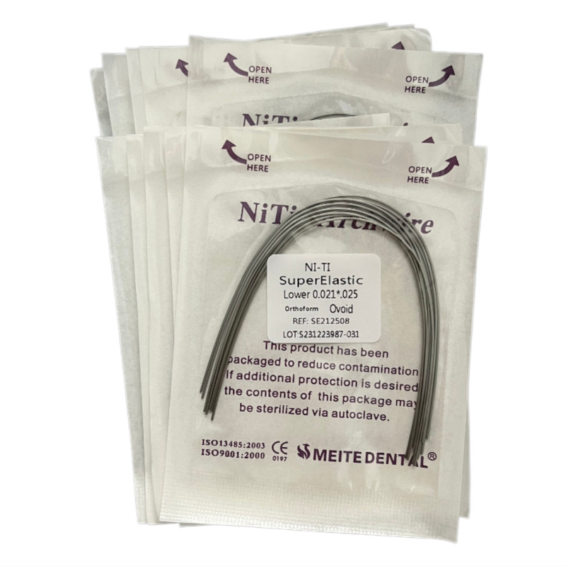 Dental Orthodontic Arch Wire Super Elastic Niti Round Rectangular Ovoid Form
