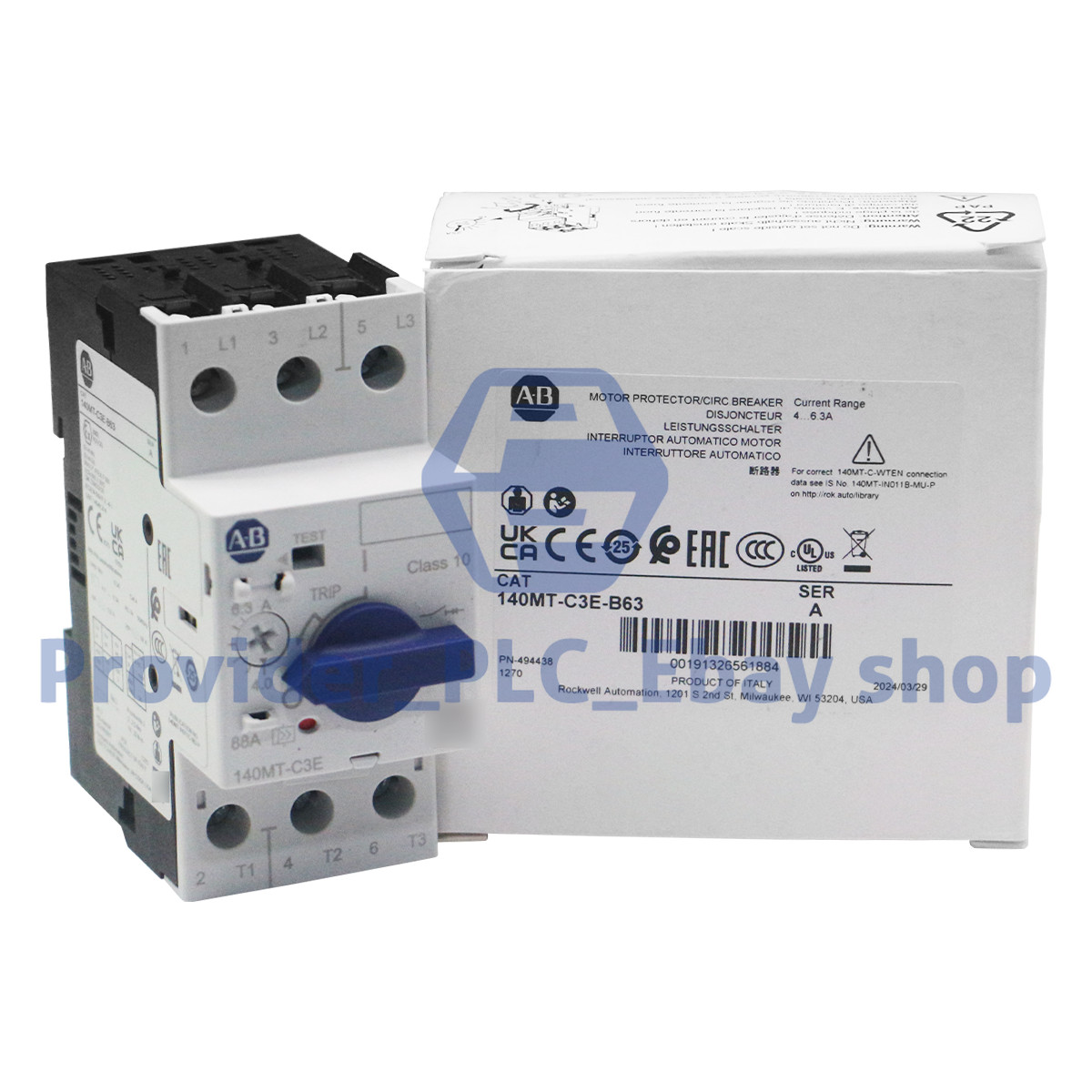 New Factory Allen Bradley 140MT-C3E-B63 Motor Protection Circuit Breaker