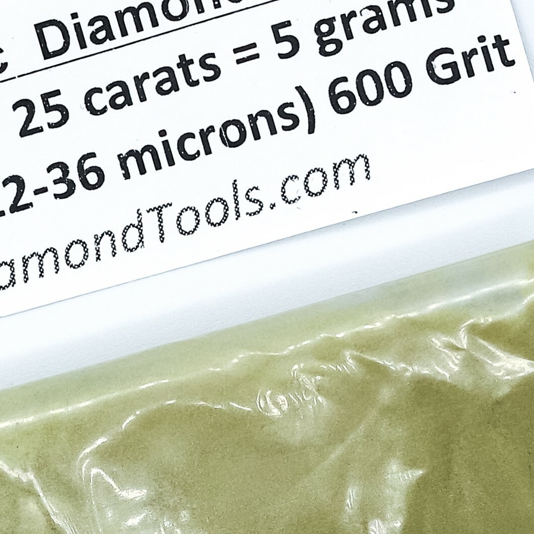TechDiamondTools Diamond Powder 600 Grit 22-36 Microns, 25 cts = 5 Grams