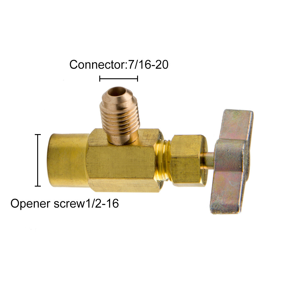 Self-Sealing A/C AC Can Tap Freon Puncture Style Tapper Adapter Dispensing Valve