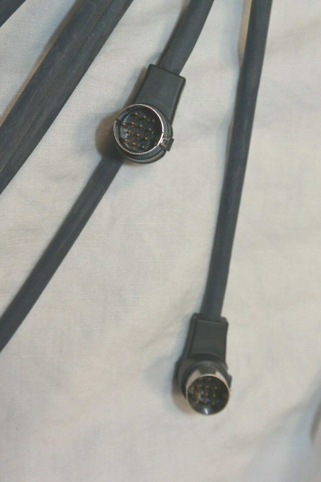 2 -13 PIN Bent Locking Male Connectors15FT 5M Cable SDN Small Diameter Neoprene