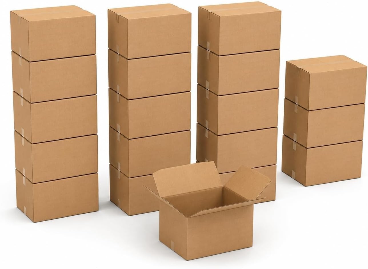 Medium Moving Boxes 18″L x 14″W x 12″H 20-Pack – Corrugated Cardboard Box for…