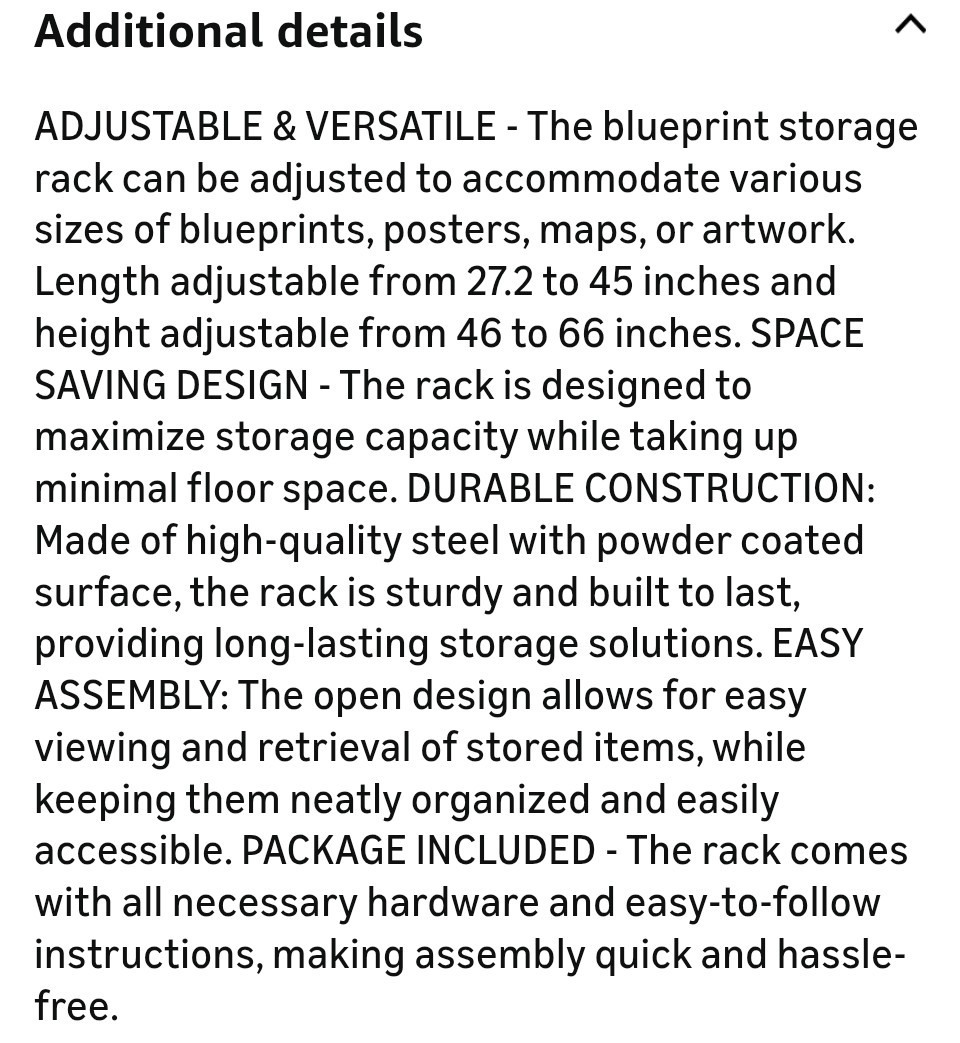Kojem blueprint rack art holder 12 pivot bracket adjustable storage LYOM122-2-Z1