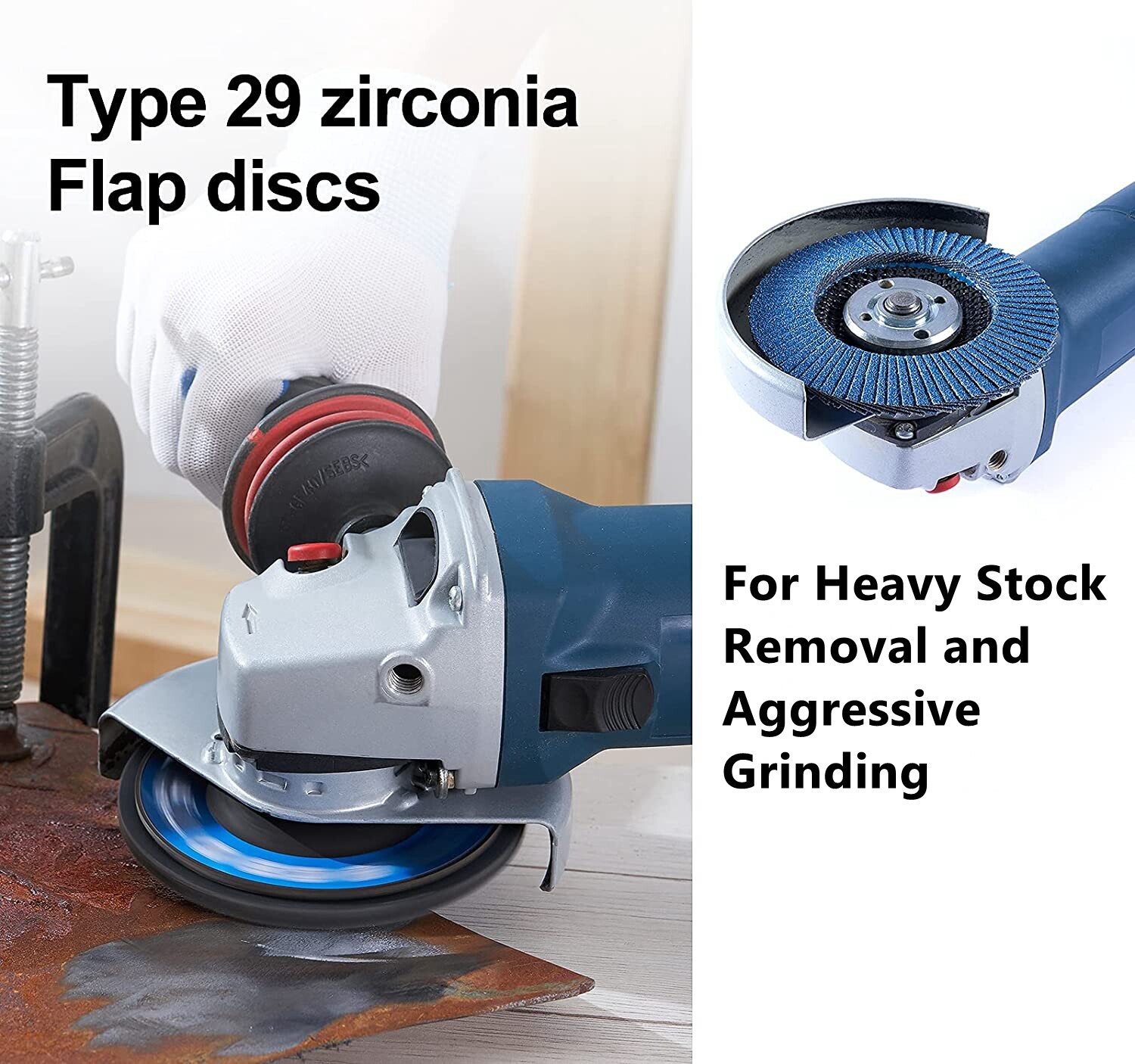 40 GRIT 40 PACK 4-1/2″ ZIRCONIA FLAP DISC ANGLE GRINDER SANDING GRINDING WHEELS