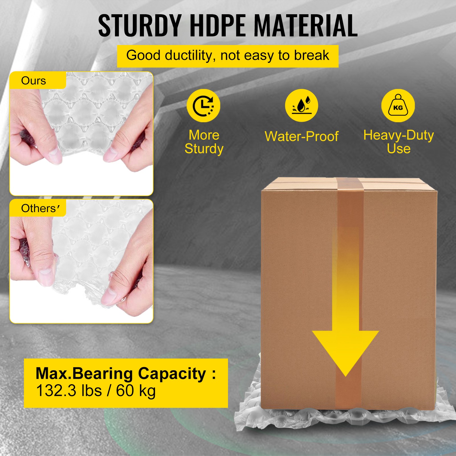 984ft x 16″ Air Cushion Machine Film Bubble Pillow Packaging Padding Roll 2 Pack