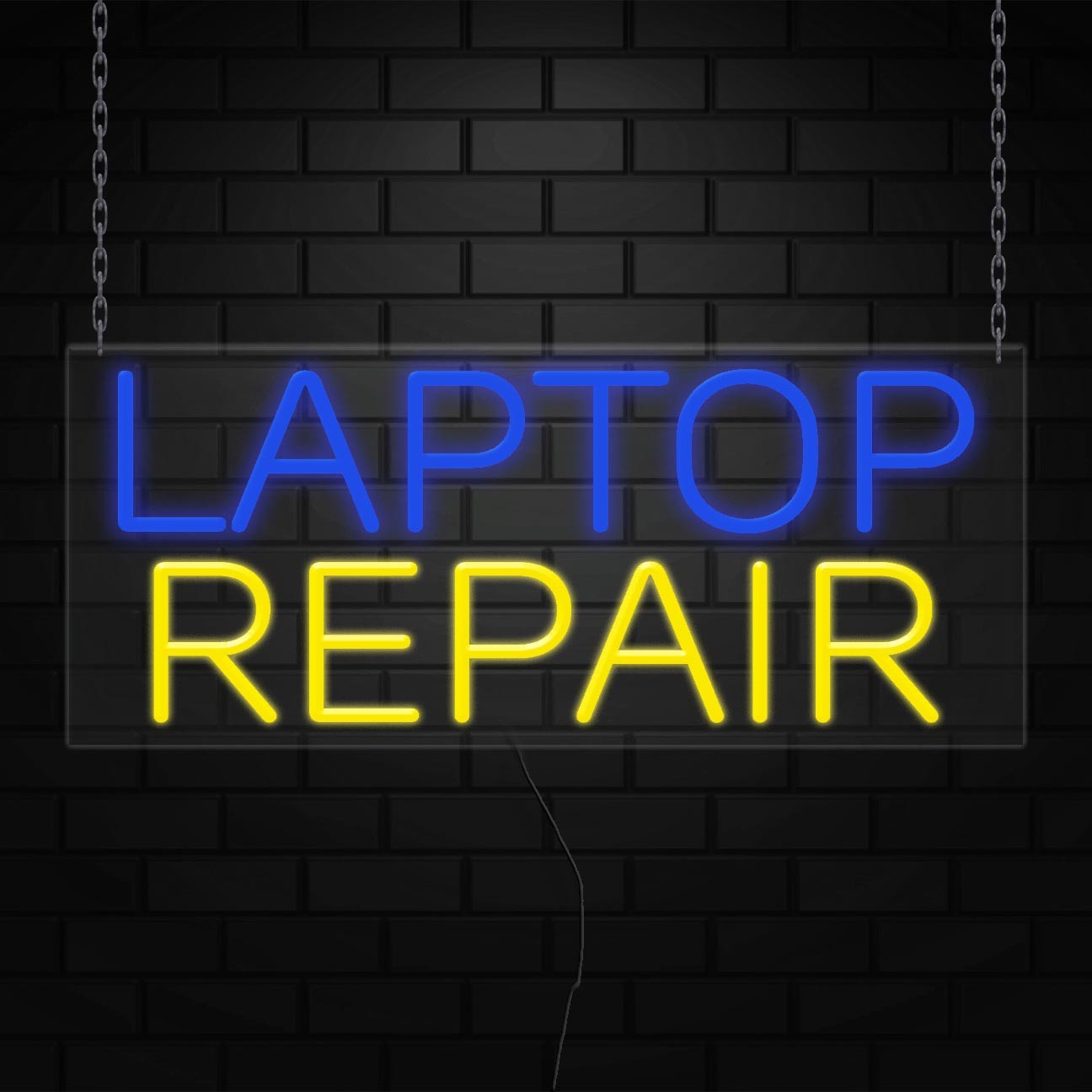 Laptop Repair Sign for Business Displays | LED Flex Neon | 32″W x 13″H x 1″D