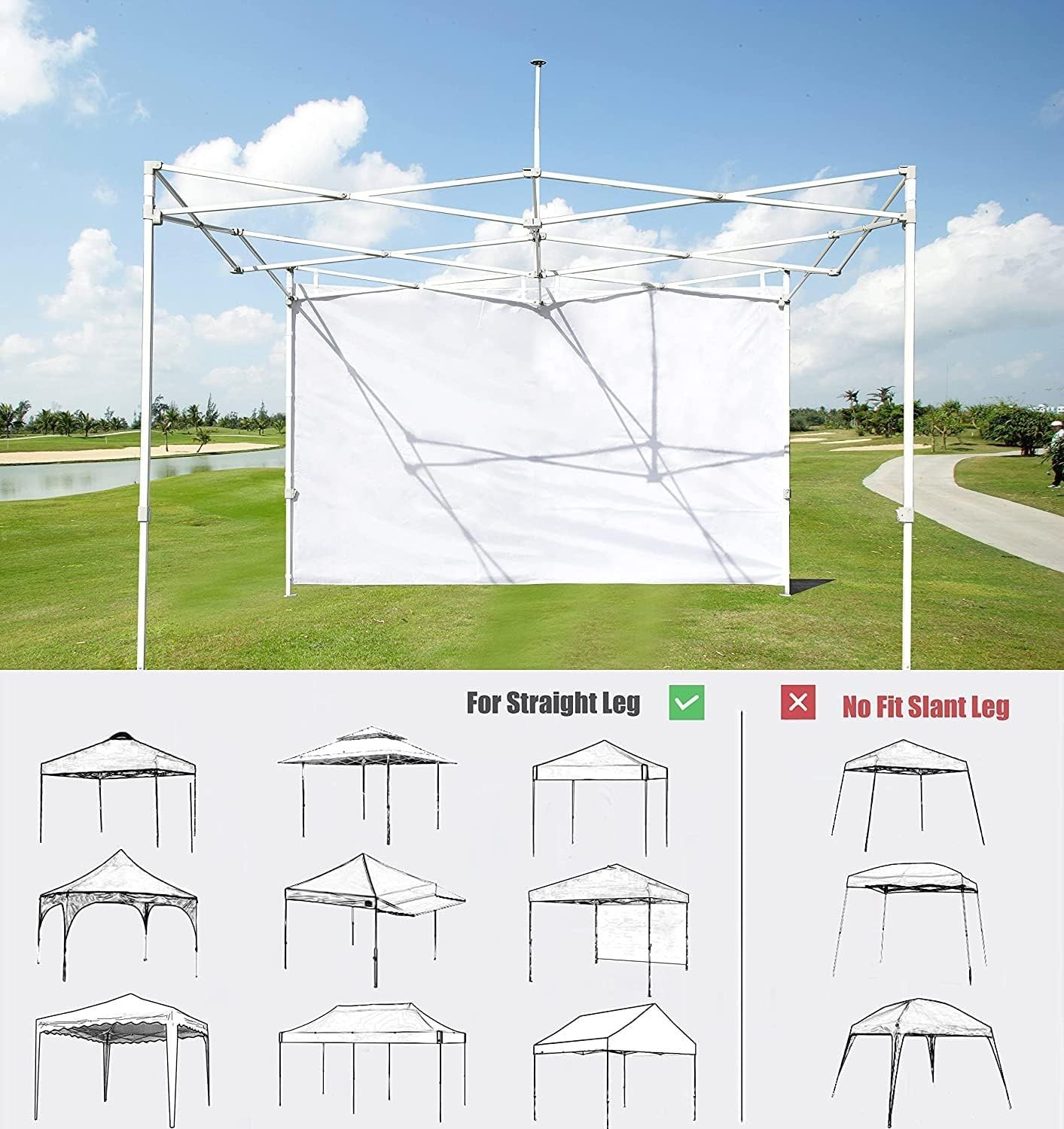 Door for 10×10 Canopy Frame One Central Zipper Design for Easy Entry and Exit…