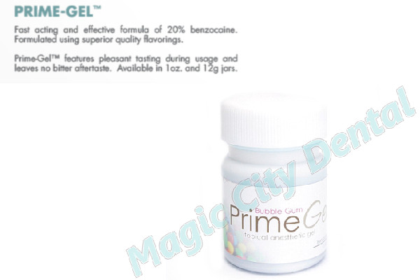 Prime-Dent Dental Topical Anesthetic 20% Benzocaine Gel – Bubble Gum