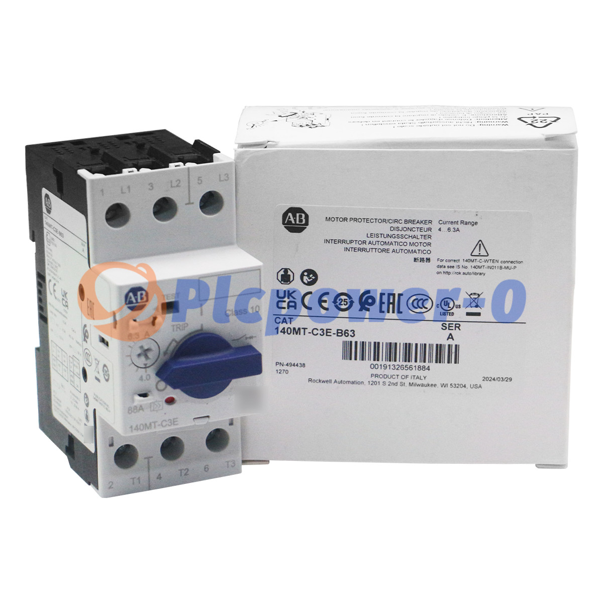 New AB 140MT-C3E-B63 Motor Protection Circuit Breaker Standard Magnetic Trip