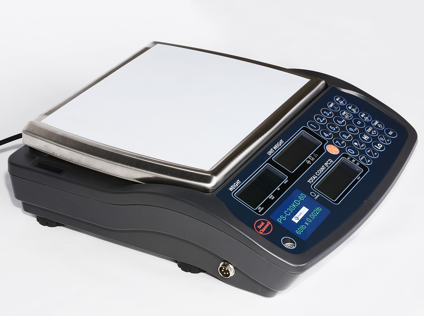 New PS-C30KD-60 Digital Counting Scale 60 lb x 0.002 lb Parts Counting Scale