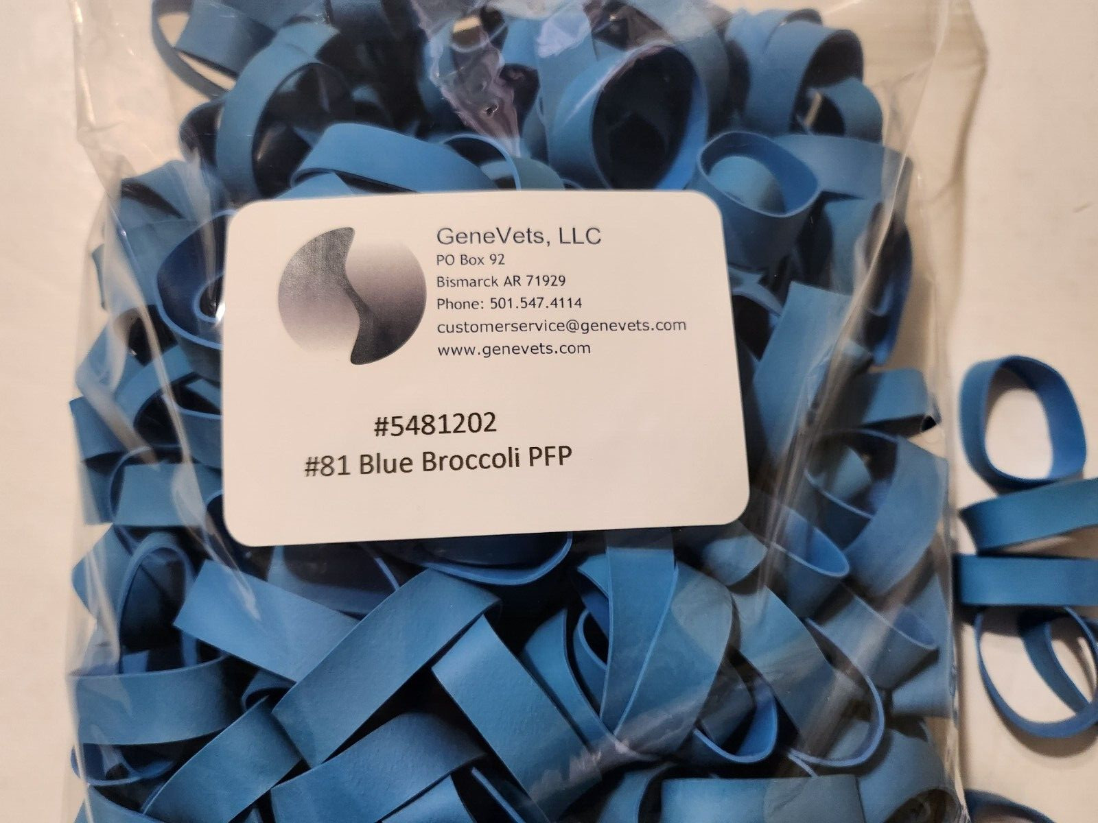Alliance Rubber Blue Broccoli PFP Bands 2″ x 1/2″ #81 1 LB Bag Broccoli/Produce