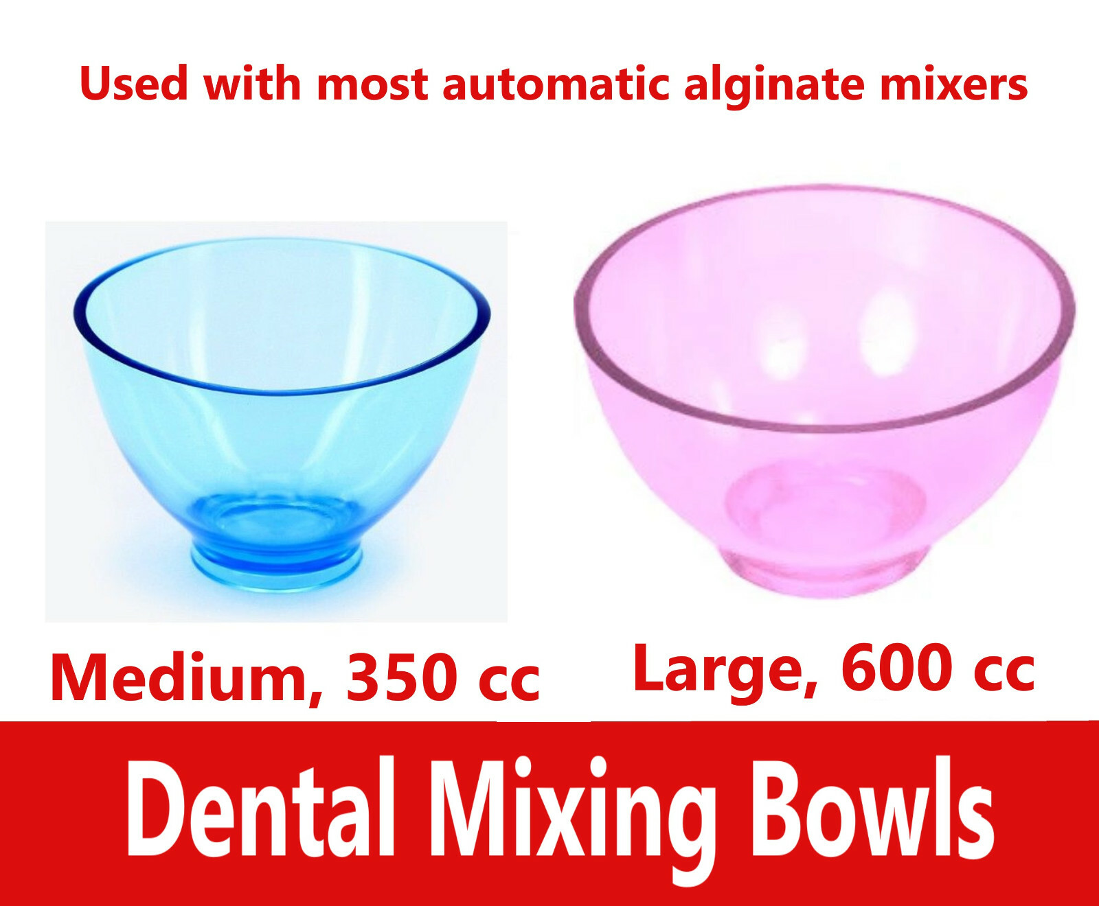 Dental Impression Material Mixing Bowls Flexible Mixing Bowl 300 cc or 600cc
