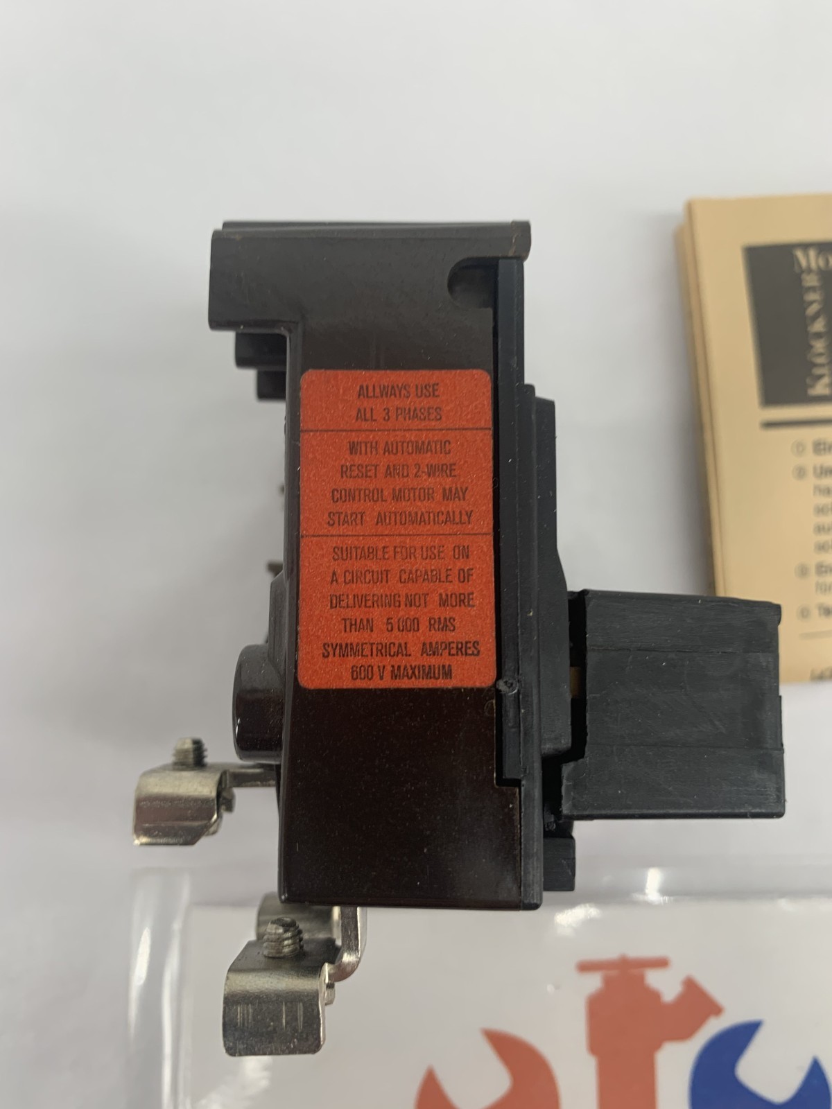 Klockner Moeller Z0-11,K-NA Bimetal Overload Relay 6.2-11.0A Up to 600VAC 3P 3PH