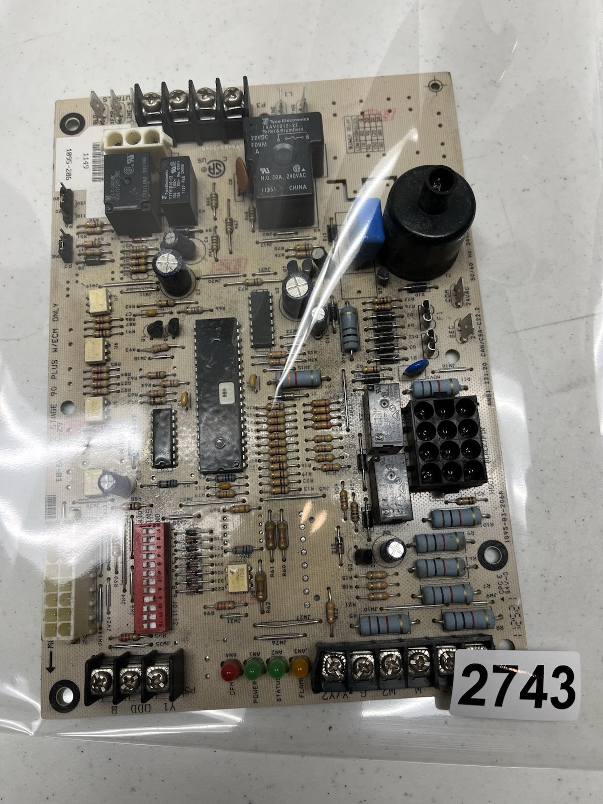 Rheem Ruud 62-103189-01 Furnace Control Board 1095-83-206A 1095-206