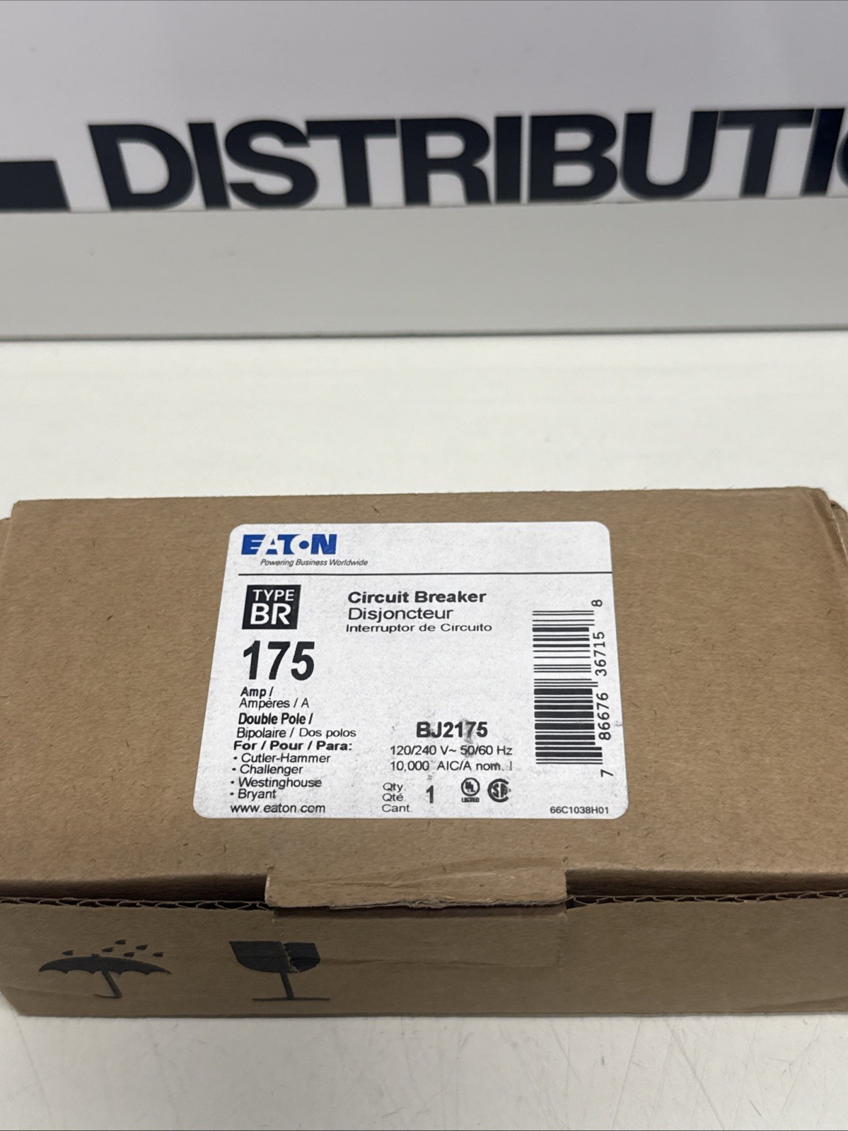 Eaton / Cutler-Hammer BJ2175 Circuit Breaker 2poles 175amps