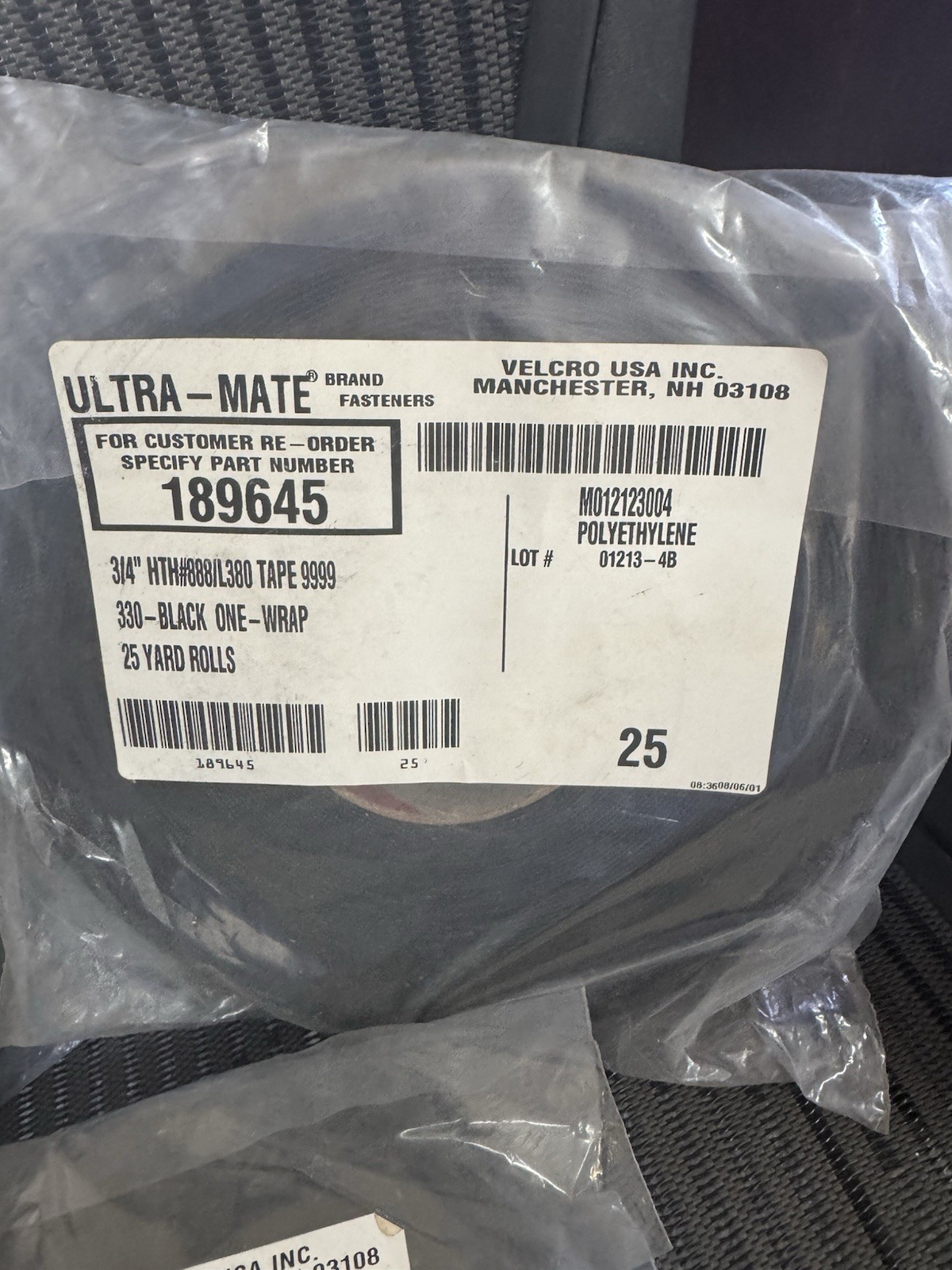 VELCRO® Brand ONE WRAP® Ultra-Mate 189645 3 x 25Yard Rolls 75 Yards TOTAL